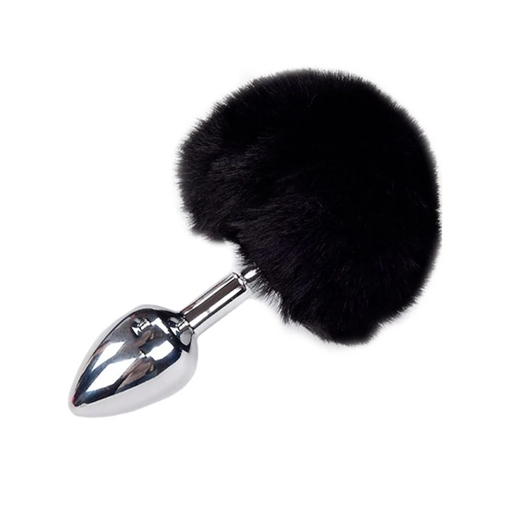 Alive BDSM Line Anal Pleasure Metal Anal Fluffy Butt Plug Medium - Image 3