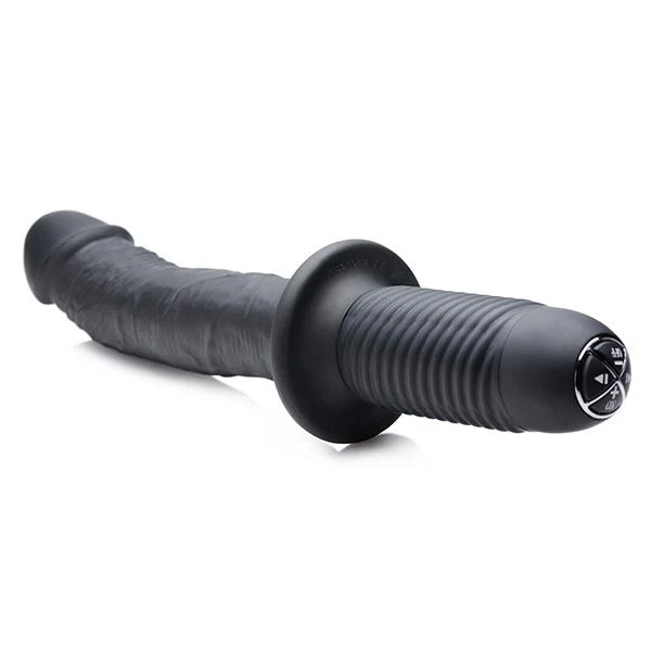 Ass Thumper The Large Real 10X Silicone Vibrating Thruster with Handle - Image 3