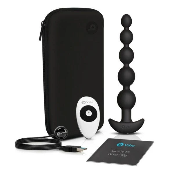 b-Vibe Cinco Rechargeable Remote Control Anal Beads - Image 4