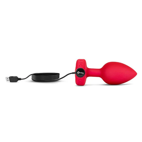 b-Vibe Remote Controlled Vibrating Jewelled Heart Butt Plug - Image 6