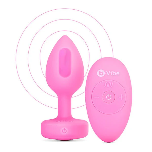 b-Vibe Small-Medium Jewels Rechargeable Remote Control Heart Plug - Image 4