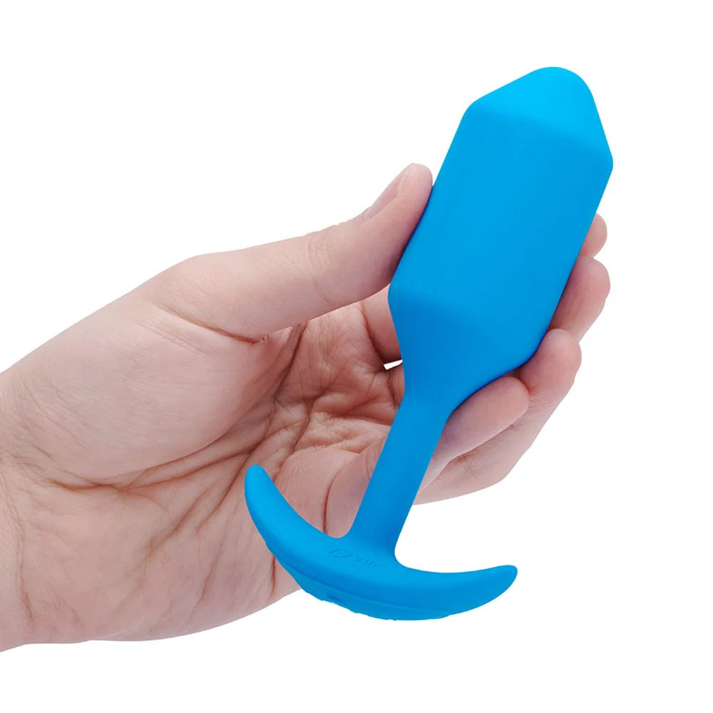 b-Vibe Snug Plug 3 Large Weighted & Vibrating Silicone Butt Plug - Image 3