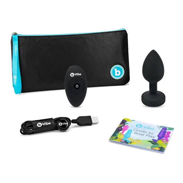 b-Vibe Vibrating Jewels Remote Control Butt Plug M/L Black - Image 3