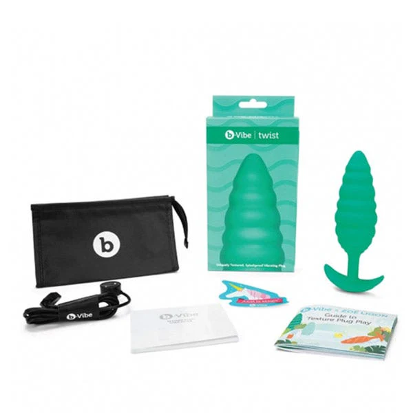 b-Vibe Zoe Ligon Collection Twist Ribbed Texture Butt Plug - Image 4