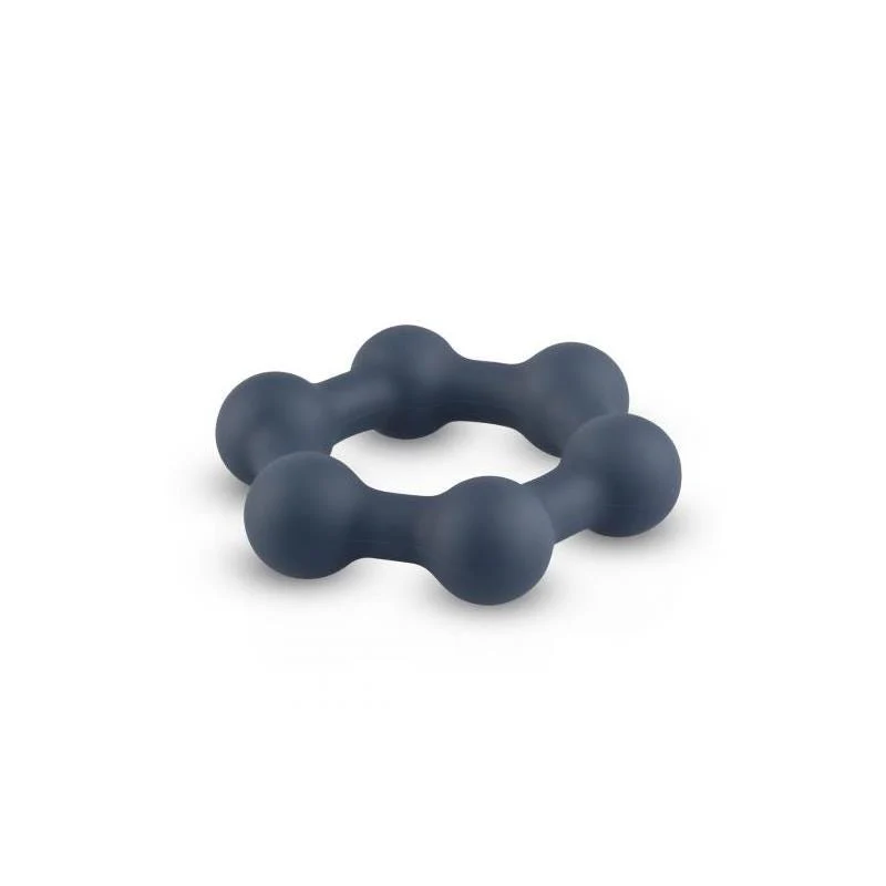 Boners Silicone Hexagon Cock Ring with Steel Balls - Image 2