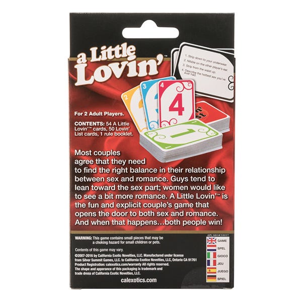 CalExotics A Little Lovin' Couple's Card Game - Image 2