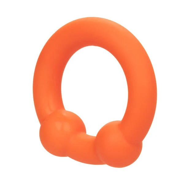 CalExotics Alpha Ring Liquid Silicone Cock Ring with Dual Balls - Image 2