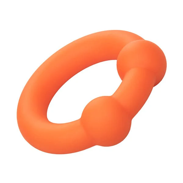 CalExotics Alpha Ring Liquid Silicone Cock Ring with Dual Balls - Image 3