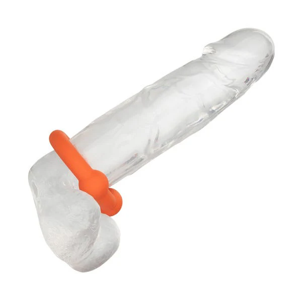 CalExotics Alpha Ring Liquid Silicone Cock Ring with Dual Balls - Image 4