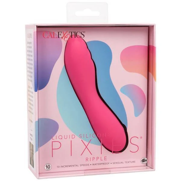 CalExotics Liquid Silicone Pixies Ripple Rechargeable Vibrator - Image 5