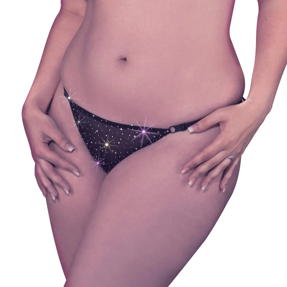 CalExotics Radiance Crotchless Thong with Rhinestones - Image 3