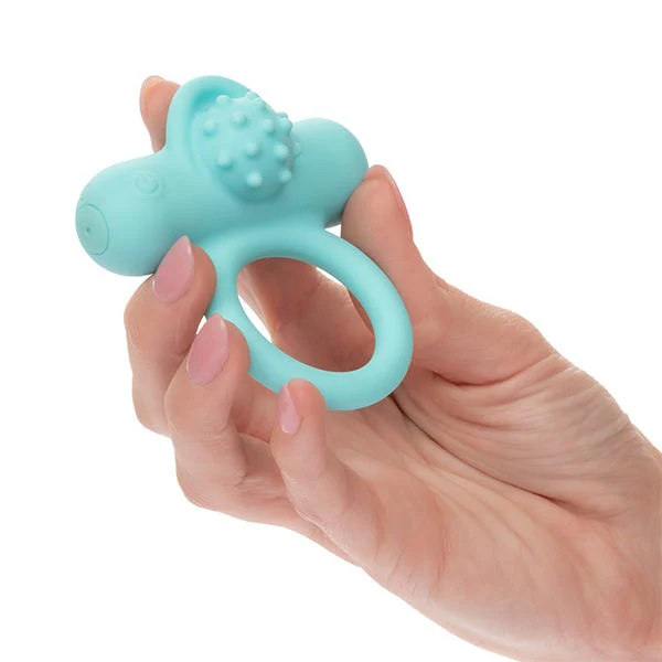 CalExotics Silicone Rechargeable Nubby Lovers Delight Vibrating Penis Ring - Image 3
