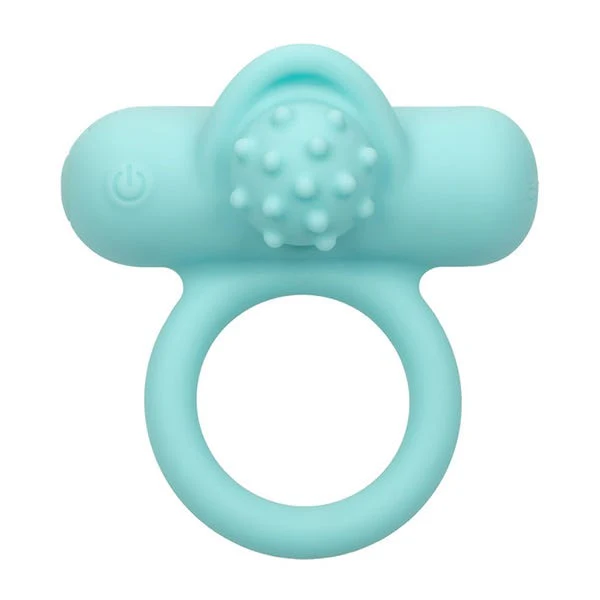CalExotics Silicone Rechargeable Nubby Lovers Delight Vibrating Penis Ring - Image 4