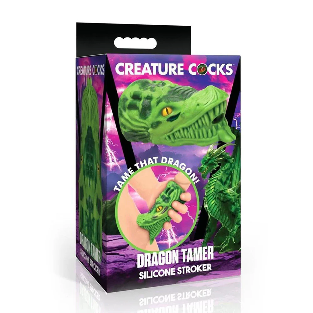 Creature Cocks Green Dragon Tamer Silicone Stroker - Image 3