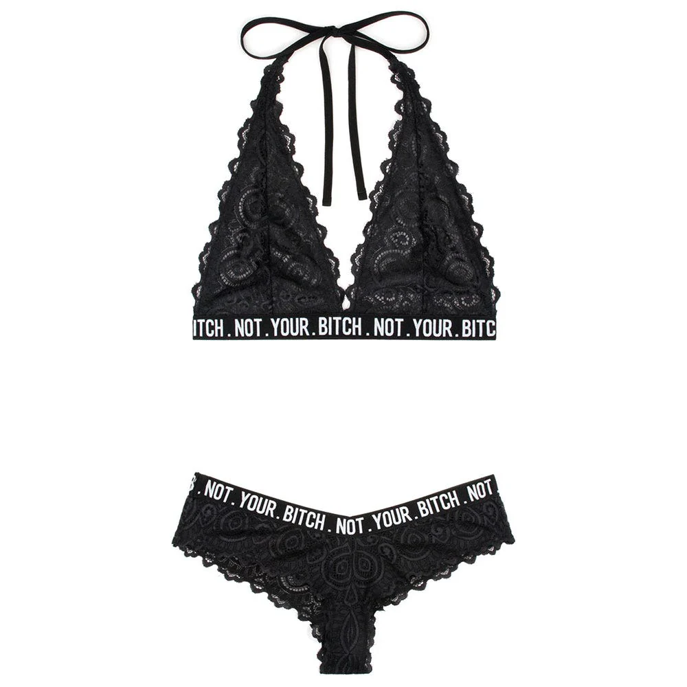 Fantasy Lingerie Vibes Not Your Bitch Bra & Panty Set - Image 3