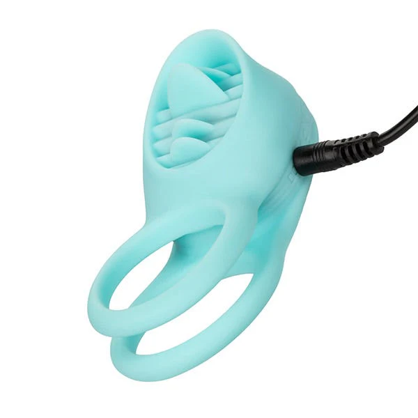 French Kiss Silicone Rechargeable Vibrating Enhancer with Cock Ring - Image 7