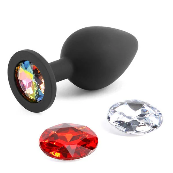 Glams Xchange Medium Interchangeable Round Gem Butt Plug - Image 3