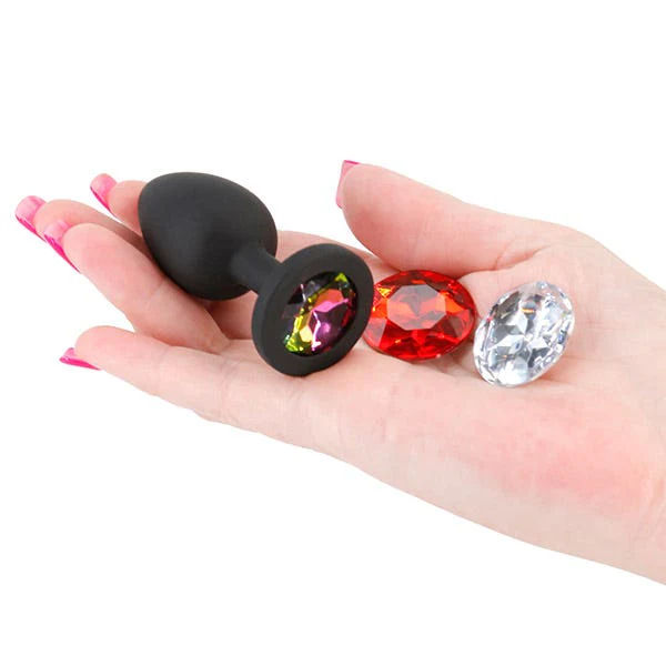 Glams Xchange Small Interchangeable Round Gem Butt Plug - Image 2