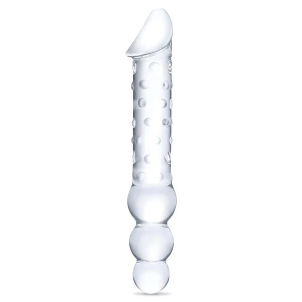 Glas 12-inch Double End Dildo With Anal Beads