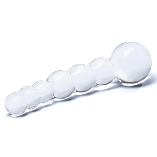 Glas 5-inch Curved Beaded Glass Dildo - Image 2