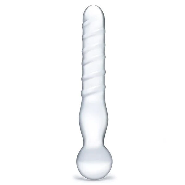 Glas 8-inch Joystick Clear Glass Dildo