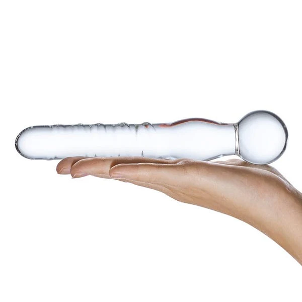 Glas 8-inch Joystick Clear Glass Dildo - Image 4