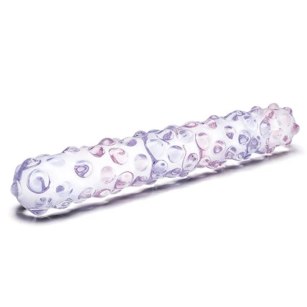 Glas 9-inch Purple Rose Nubby Dildo - Image 2