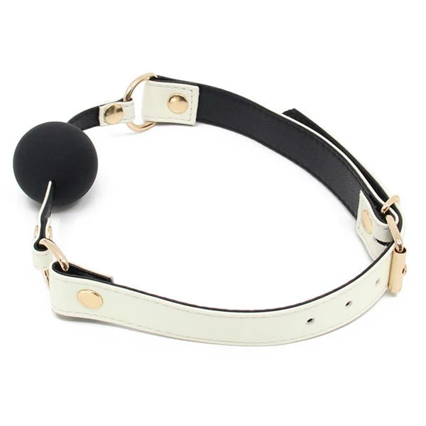 Love In Leather Glow-In-The-Dark Silicone Ball Gag - Image 3