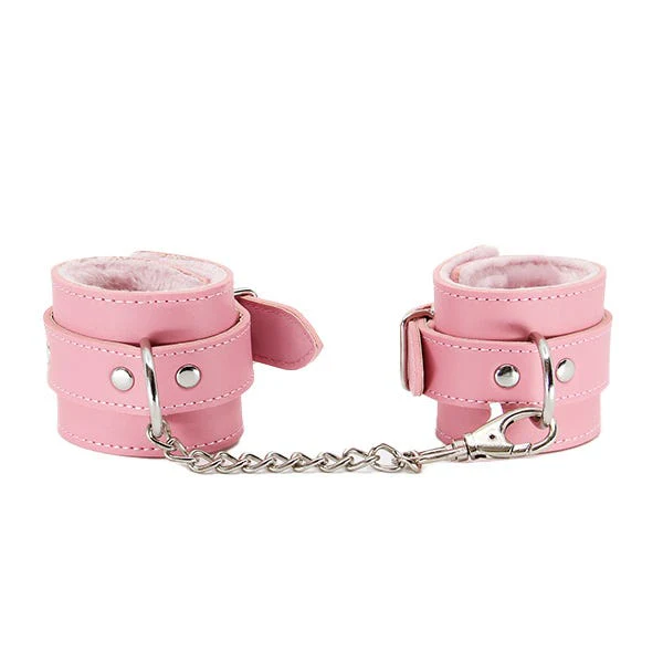 Love In Leather Leatherette Faux-Fur Lined Wrist Cuffs - Image 2