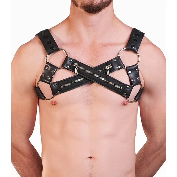 Love In Leather Neoprene Brace Harness - Image 4