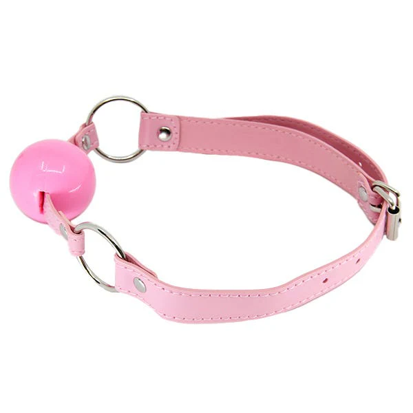Love In Leather Pink Faux Leather Ball Gag - Image 3