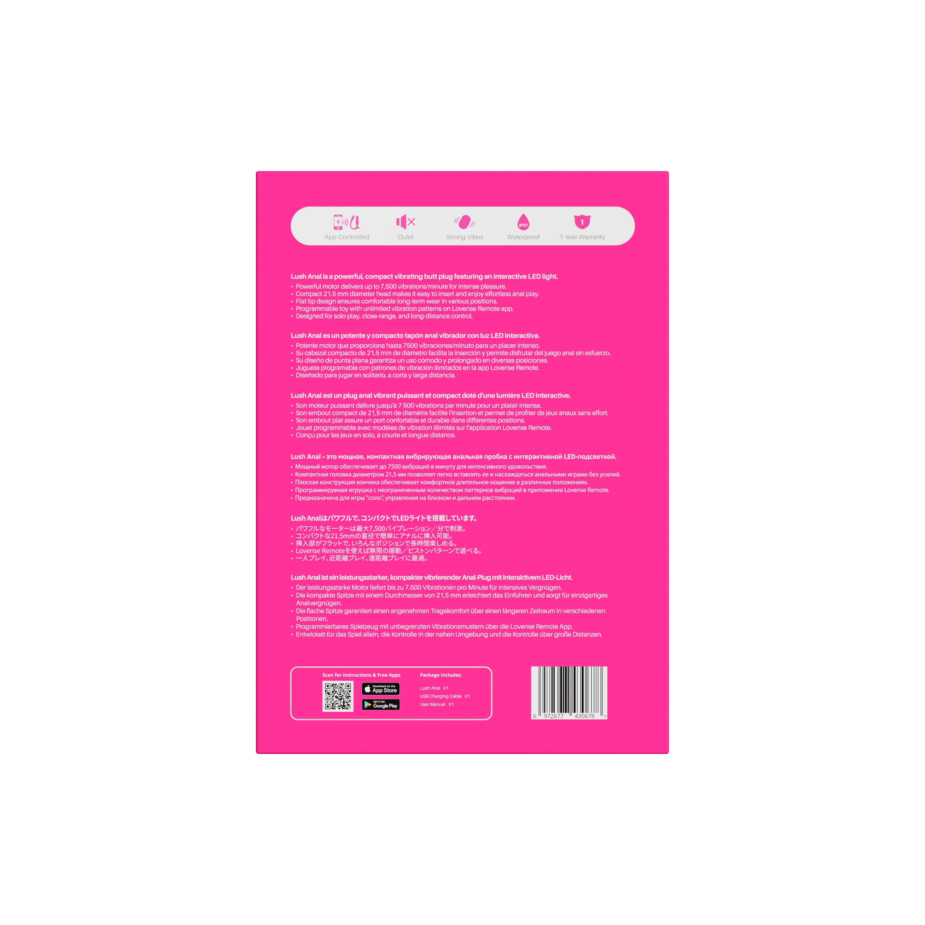 Lovense Lush App-Controlled Vibrating Anal Plug - Image 5