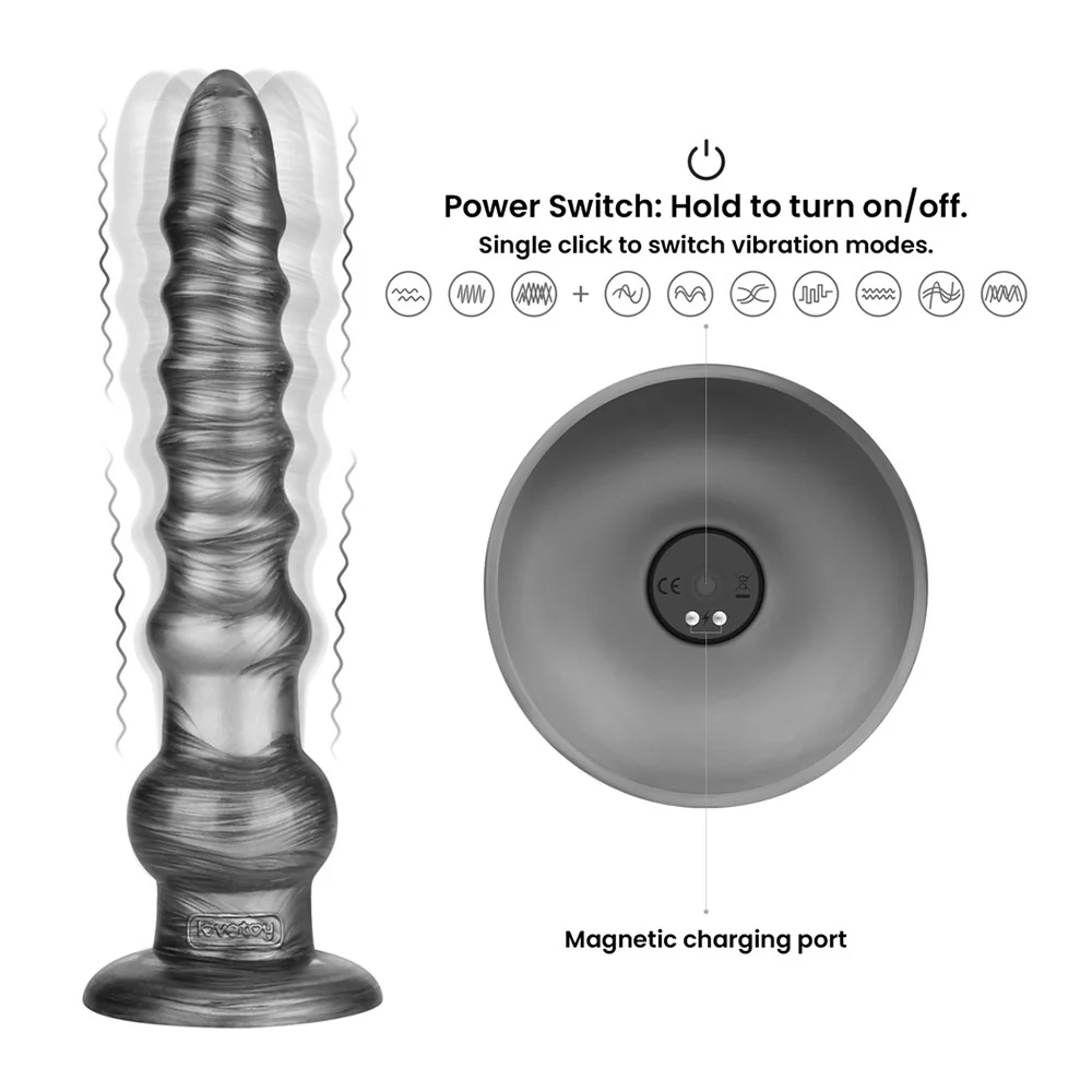 Lovetoy 12.5 Inch King Sized Vibrax Slider Vibrating Dildo - Image 3