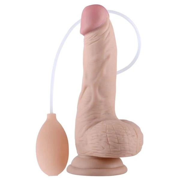 Lovetoy Cumming Softee 8-Inch Soft Ejaculation Dildo with Balls - Image 3