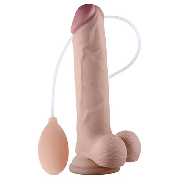 Lovetoy Cumming Softee 9-Inch Soft Ejaculation Dildo with Balls - Image 4
