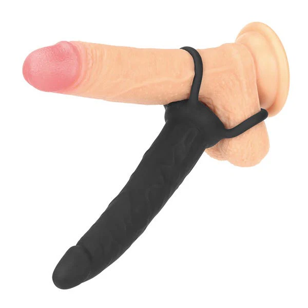 Lovetoy Silicone Fantasy Double Prober Dual Cock Ring with Dildo - Image 2