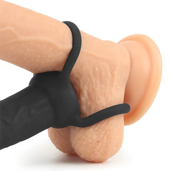Lovetoy Silicone Fantasy Double Prober Dual Cock Ring with Dildo - Image 3
