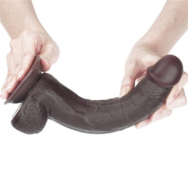 Lovetoy Sliding Skin 9-Inch Dual Layer Bendable Dong - Image 11
