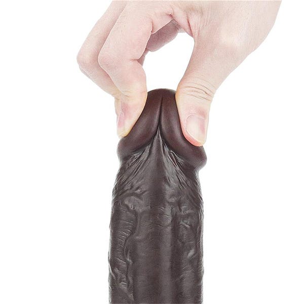 Lovetoy Sliding Skin 9-Inch Dual Layer Bendable Dong - Image 8