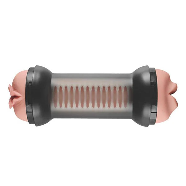 Lovetoy Training Master Double-Sided Stroker Mouth and Vagina Masturbator - Image 3