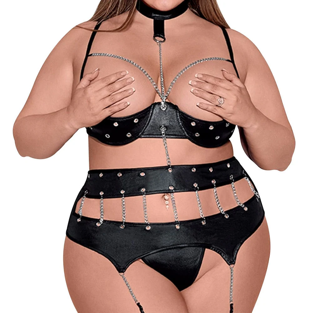 Lust Fetish Delilah Bra and Garter Set - Image 2