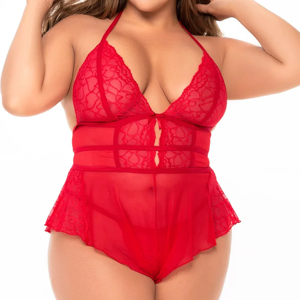 Mapale Romper Heart Lace Babydoll - Image 3