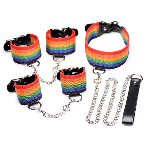 Master Series Kinky Pride Rainbow Bondage 3-Piece Set - Image 10