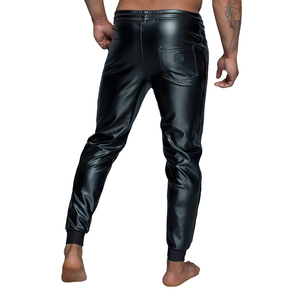 Noir Mens Power Wetlook Treggings - Image 2
