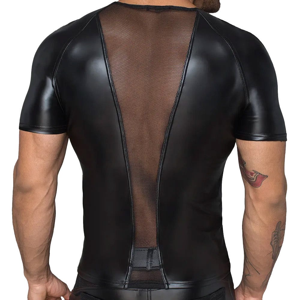 Noir Mens Tshirt Power 3D Net - Image 2