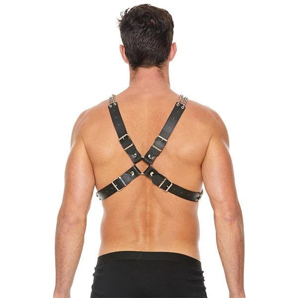Ouch Chain And Chain Bonded Leather Harness - Image 3