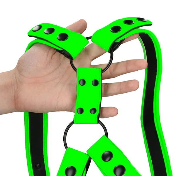 Ouch! Glow in the Dark Bonded Leather Sling Harness - Image 3