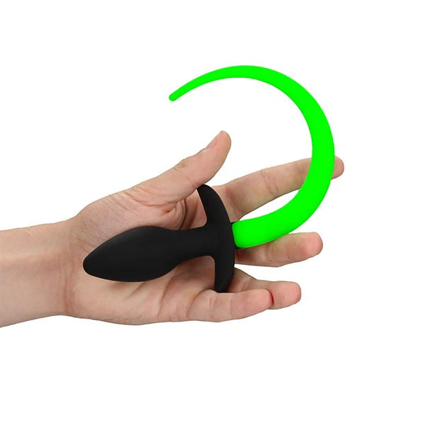 Ouch! Glow In The Dark Puppy Tail Butt Plug - Image 2