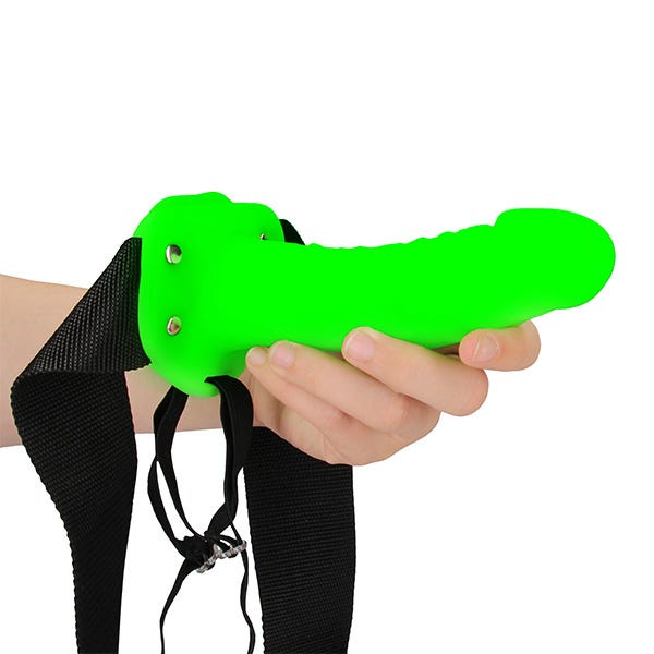 Ouch! Glow In the Dark Realistic Hollow Strap-On Dildo - Image 2