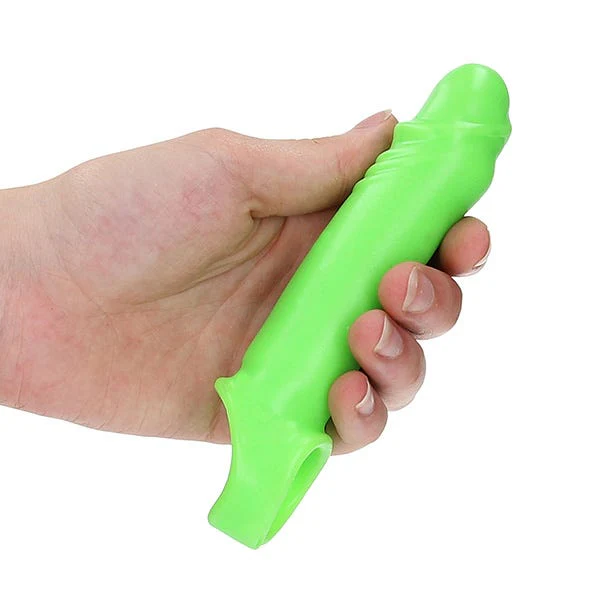 Ouch! Glow In the Dark Smooth Stretchy Penis Sleeve - Image 2